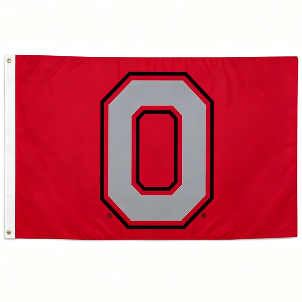 Ohio State University Flag,3X5 ft  Ohio State Buckeyes banner -NCAA The Ohio State University flag,100% polyester flag,3*5 foot