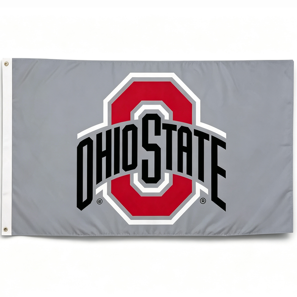 Ohio State University Flag,3X5 ft  Ohio State Buckeyes banner -NCAA The Ohio State University flag,100% polyester flag,3*5 foot