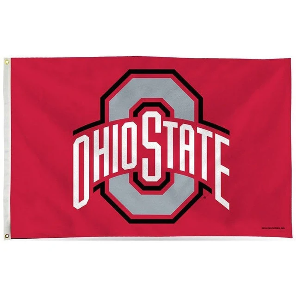 Ohio State University Flag,3X5 ft  Ohio State Buckeyes banner -NCAA The Ohio State University flag,100% polyester flag,3*5 foot
