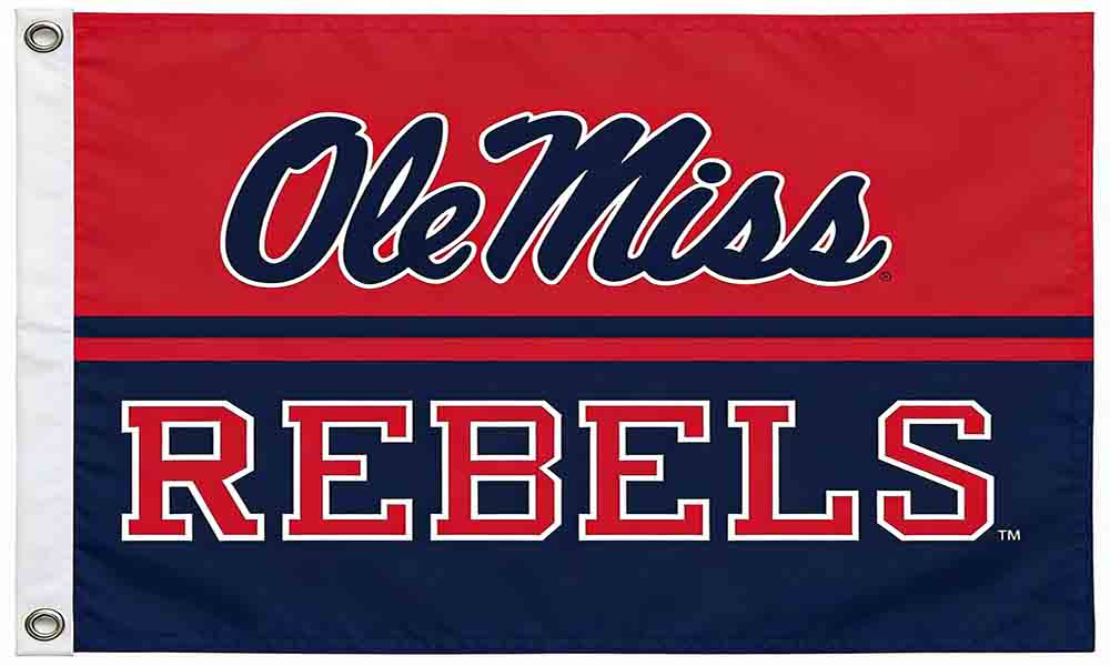 Ole Miss Rebels Flag-3x5FT-NCAA University of Mississippi Flag Ole Miss Hotty Toddy Banner U of M