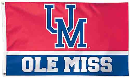 Ole Miss Rebels Flag-3x5FT-NCAA University of Mississippi Flag Ole Miss Hotty Toddy Banner U of M