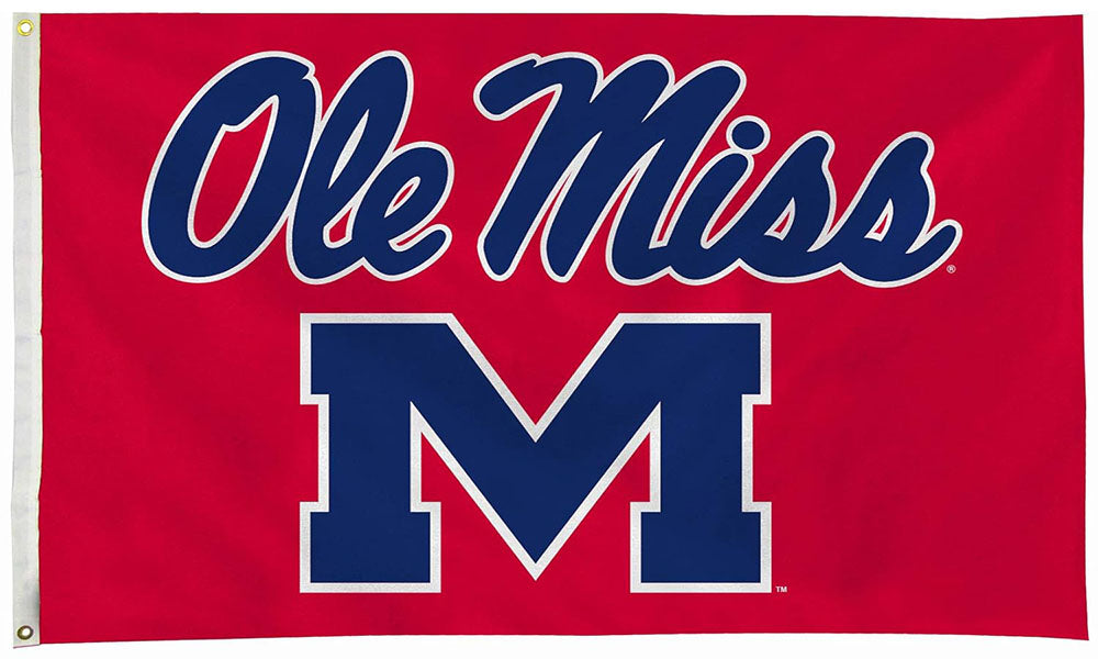 Ole Miss Rebels Flag-3x5FT-NCAA University of Mississippi Flag Ole Miss Hotty Toddy Banner U of M
