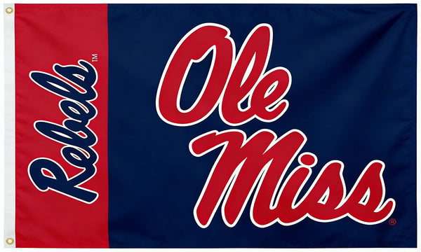Ole Miss Rebels Flag-3x5FT-NCAA University of Mississippi Flag Ole Miss Hotty Toddy Banner U of M