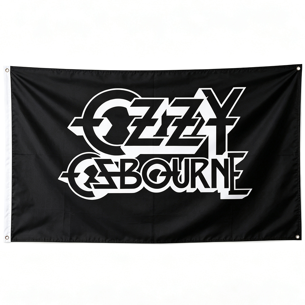 Ozzy Osbourne Flag -3x5 ft Cape Verde -100% polyester-2 Metal Grommets-One sided /Two sided