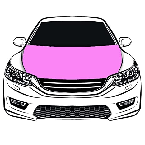 Pink Car Hood Cover Flag ,Pink Engine Banner,3.3X5ft,100% Polyester Elastic Fabrics Can be Washed