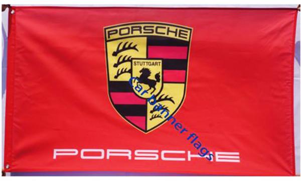Custom Car Flag for Porsche Flag- 3x5 FT Banner-100% polyester -One sided / Double Sided