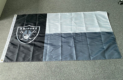 custom Las Vegas Raiders Flag-3x5 FT Banner-100% polyester-2 Metal Grommets