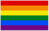 Rainbow Pride LGBT Flag - 3x5 FT Banner-100% polyester-2 Metal Grommets
