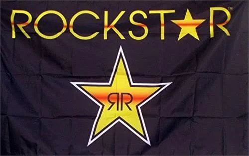 Rockstar Flag -3x5 ft Banner-100% polyester-2 Metal Grommets-One sided /Two sided