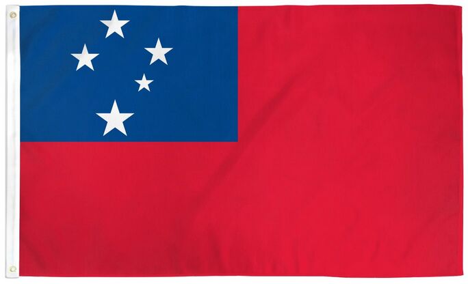 Samoa Flag -3x5 FT Banner-100% polyester-2 Metal Grommets