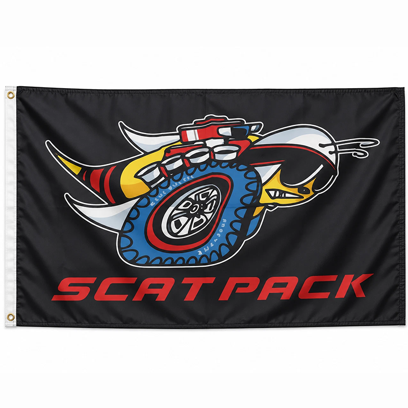 Dodge Scatpack Flag-3x5 FT Scat Pack Bee Banner-100% polyester-2 Metal Grommets-Challenger Charger Mopar Garage Man Cave Banner