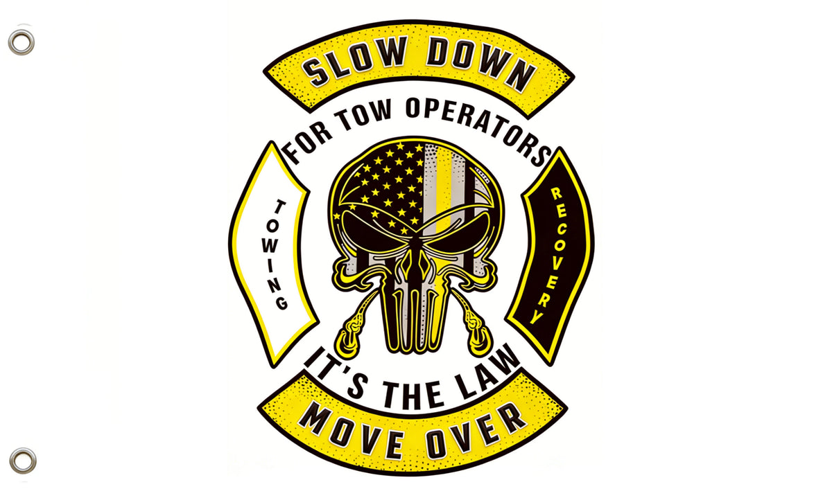 SDMO Flag -Slow down move over flag-3x5 FT