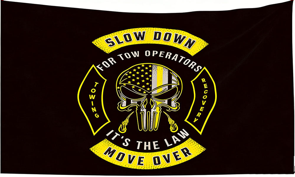 SDMO Flag -Slow down move over flag-3x5 FT