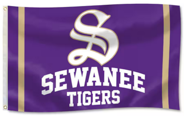 Sewanee Flag -3x5 FT Banner-100% polyester-2 Metal Grommets-The University of the South Tapestry