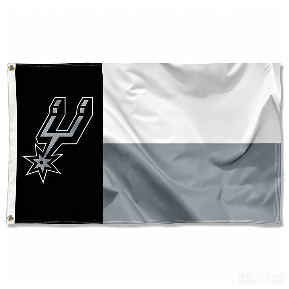 San Antonio Spurs Flag-3x5FT Banner-100% polyester -One sided / Double sided