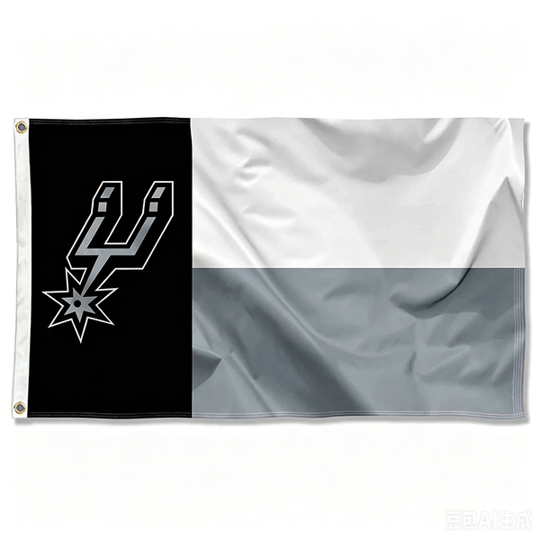 San Antonio Spurs Flag-3x5FT Banner-100% polyester -One sided / Double sided
