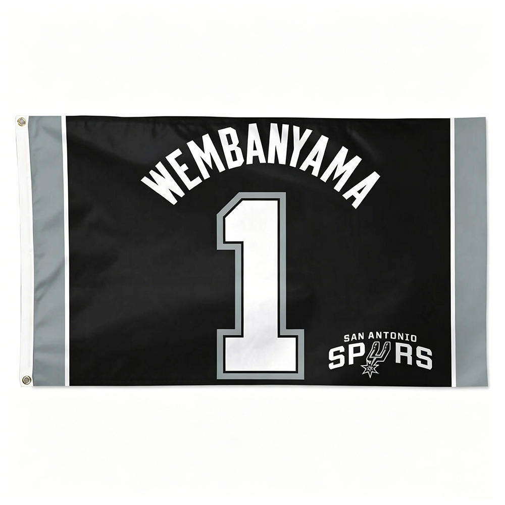 San Antonio Spurs Flag-3x5FT Banner-100% polyester -One sided / Double sided