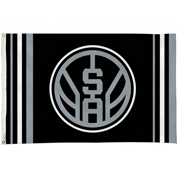 San Antonio Spurs Flag-3x5FT Banner-100% polyester -One sided / Double sided