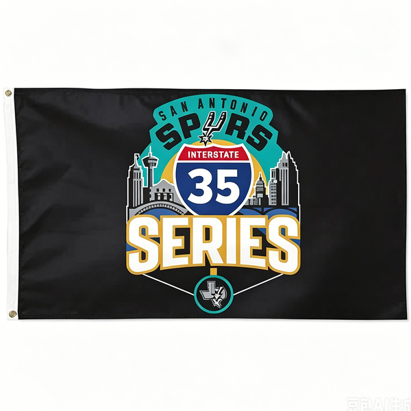 San Antonio Spurs Flag-3x5FT Banner-100% polyester -One sided / Double sided