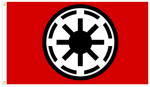 Galactic Empire Star Wars Flag -StarWars Fag-3x5 FT Banner-100% polyester-2 Metal Grommets