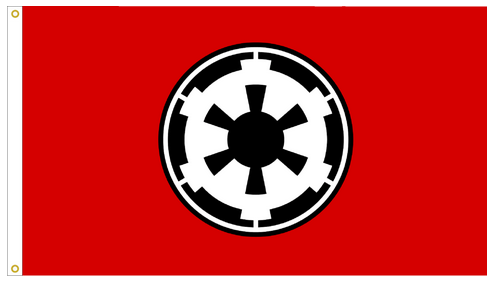 Galactic Empire Star Wars Flag -StarWars Fag-3x5 FT Banner-100% polyester-2 Metal Grommets