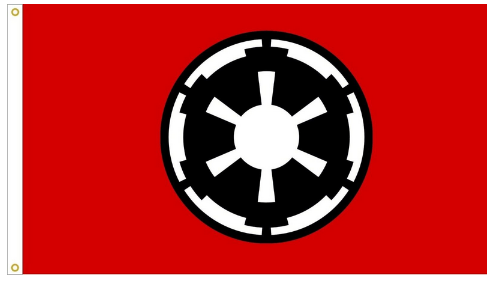 Galactic Empire Star Wars Flag -StarWars Fag-3x5 FT Banner-100% polyester-2 Metal Grommets