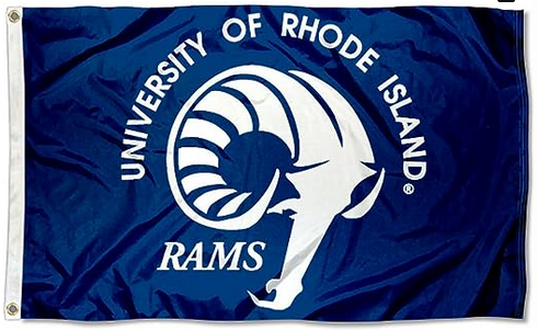 Rhode Island Rams URI University Large College Flag- 3x5 FT Banner-100% polyester-2 Metal Grommets