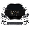 Black Wolf Car Hood Cover Flag , Engine Banner Flag Black Wolf Logo,3.3X5ft,100% Polyester Elastic Fabrics Can be Washed