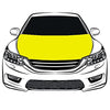Yellow Car Hood Cover Flag ,Yellow Engine Banner,3.3X5ft,100% Polyester Elastic Fabrics Can be Washed