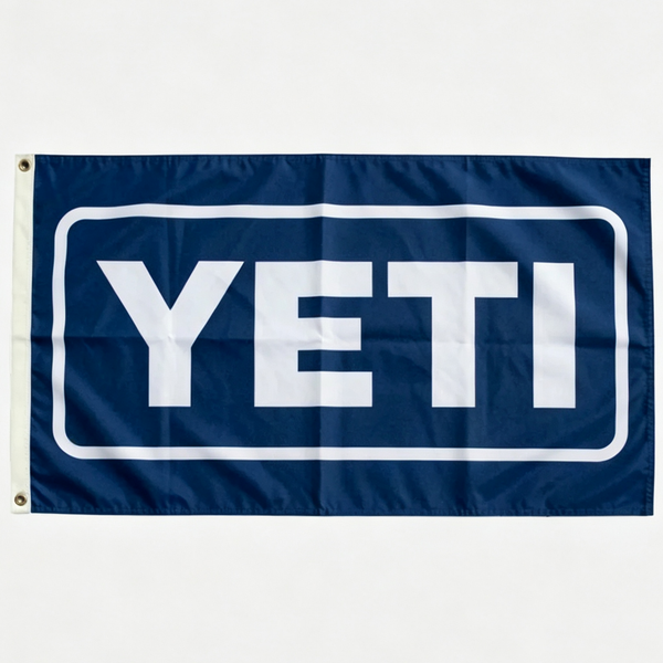 YETI Flag -3x5 ft Banner -100% polyester-2 Metal Grommets-One sided /Two sided