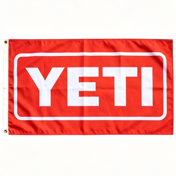 YETI Flag -3x5 ft Banner -100% polyester-2 Metal Grommets-One sided /Two sided
