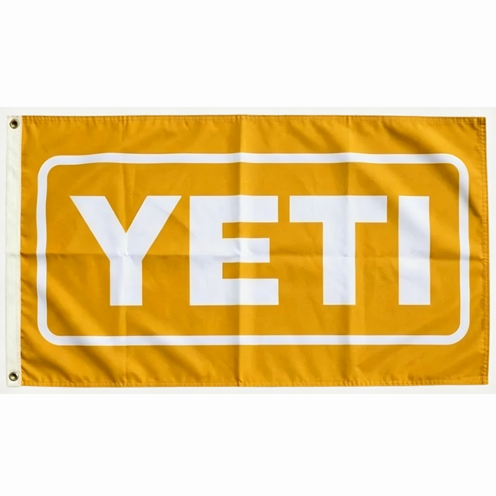 YETI Flag -3x5 ft Banner -100% polyester-2 Metal Grommets-One sided /Two sided