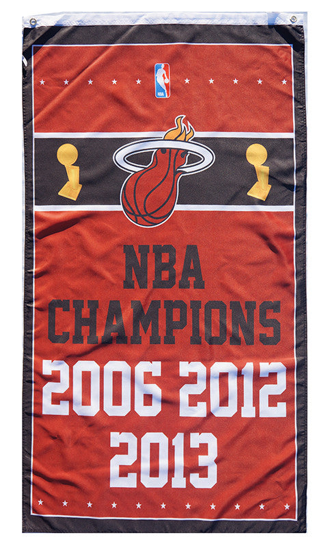 Miami Heat Flag-3x5 Banner-100% polyester - flagsshop