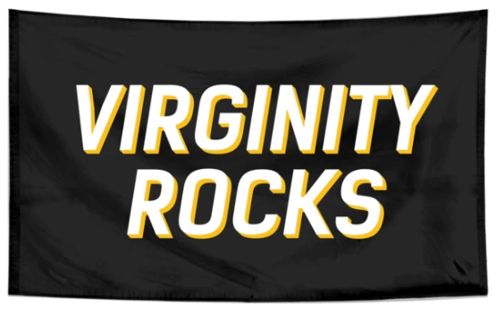 Virginity Rocks Flag-3x5 FT Banner-100% polyester-2 Metal Grommets