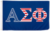 Alpha Sigma Phi USA Letter Fraternity Flag - 3 x 5 ft  Alpha Sig Banner-100% polyester-2 Metal Grommets