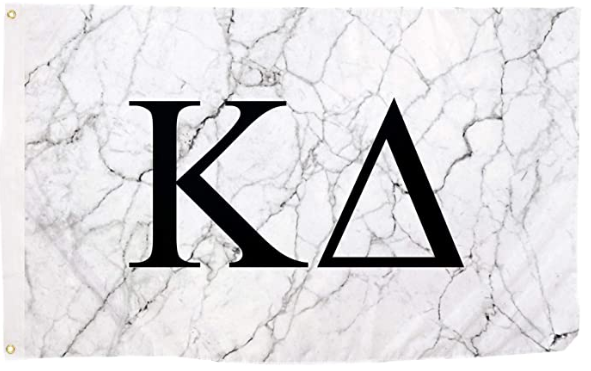 Kappa Delta Sorority Letter Flag -3 x 5 ft KD Banner-100% polyester-2 Metal Grommets