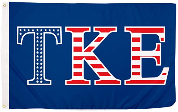 Tau Kappa Epsilon Fraternity USA Pattern Letter Flag-3 x 5 ft TKE Banner-100% polyester-2 Metal Grommets