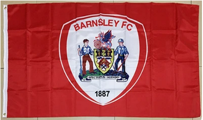 EPL Barnsley FC Flag-12x18 inch Banner-100% polyester-2 Metal Grommets