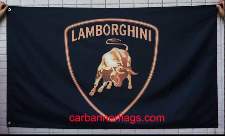 Custom flags-Four grommets-Lamborghini flag &Ferrari flag & Porsche flag