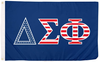 Delta Sigma Phi USA Letter Fraternity Flag -3 x 5 ft Banner-100% polyester-2 Metal Grommets