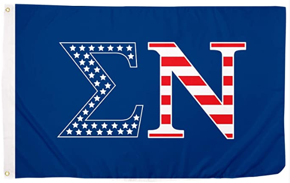 Sigma Nu Chapter Fraternity Flag- 3 x 5 ft Sig Nu Banner-100% polyester-2 Metal Grommets