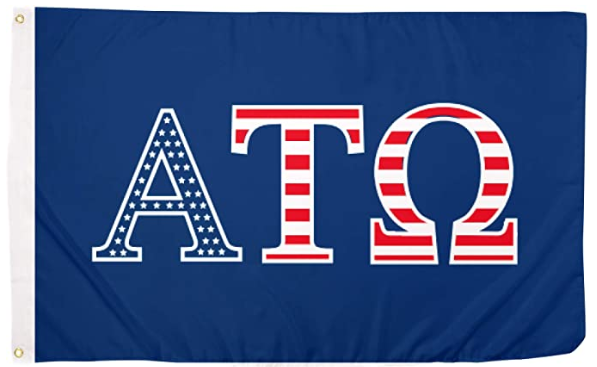 Alpha Tau Omega USA Letter Fraternity Flag-3x5 ft ATO Banner-100% polyester-2 Metal Grommets