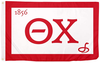 Theta Chi Chapter Main Fraternity Flag-3x5 ft T Chi Letter Banner-3x5 FT Banner-100% polyester-2 Metal Grommets