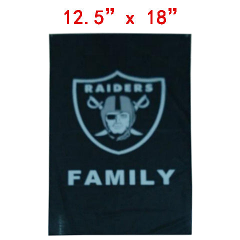 Oakland Raiders Flag-3x5 NFL Banner-100% polyester-black - flagsshop