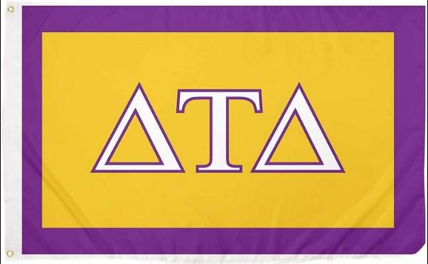 Delta Tau Delta USA Letter Fraternity Flag -3 x 5 ft  Delts Banner -100% polyester-2 Metal Grommets