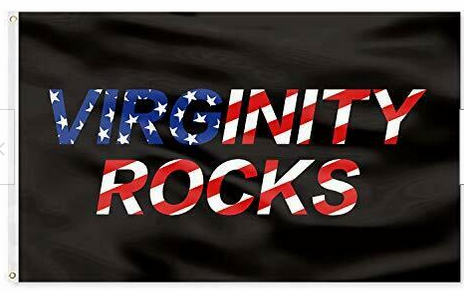 Virginity Rocks Flag-3x5 FT Banner-100% polyester-2 Metal Grommets
