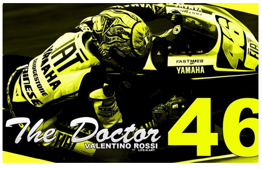 VALENTINO ROSSI 46 FLAG THE DOCTOR Flag-3x5 FT Banner-100% polyester-2 Metal Grommets - flagsshop