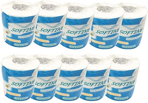 Toilet Paper-10 rolls Silky & Smooth Soft 3-Ply Srong Highly Absorbent -950g/10 rolls - flagsshop