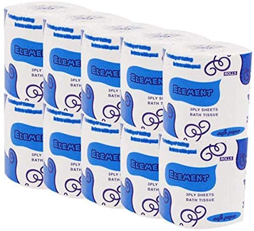 Toilet Paper-10 rolls Silky & Smooth Soft 3-Ply Srong Highly Absorbent -750g/10rolls - flagsshop