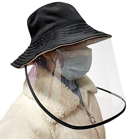 Protective Face Shield Fisherman Hat Anti-Spitting Splash Facial Cover Windproof Dustproof Safety Mask Anti Drool Saliva Respirator Isolation Mask Anti UV Sun Cap Lightweight Transparent Goggles - flagsshop